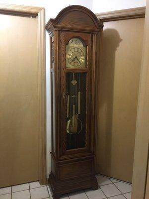 A freshly serviced customers Seth Thomas Tall Case clock