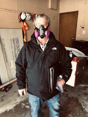 Clyde Keller performing a job site visit 2/21/19