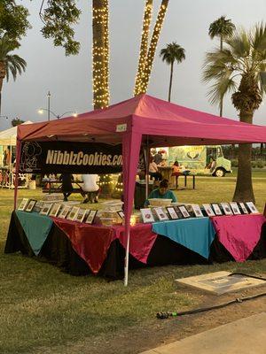 Our Booth from when we were out in the mean streets selling cookies!