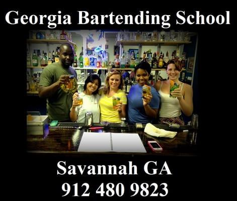 Learn bartending in a real bar set up! 912-480-9823