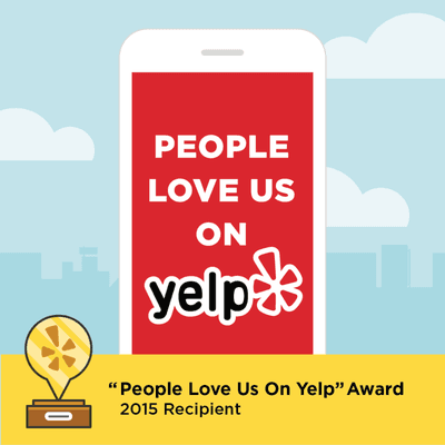 It's official--you love us on Yelp! C&D Parking is a 2015 recipient of the "People Love Us On Yelp" Award and we want to say thank you 2U.