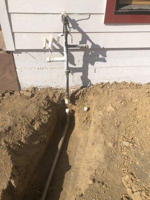 New water service line