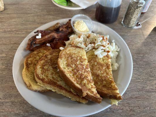 Xtra crispy bacon & French Toast w/ Egg Whites