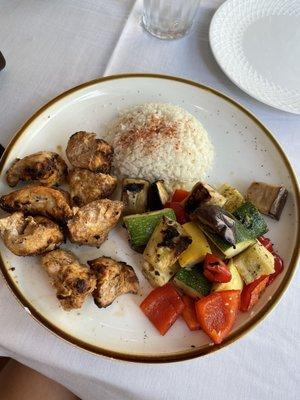 chicken kebab platter