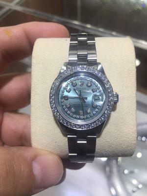 Rolex 6910 Ladies Diamond Dial And Diamond Bezel Stainless Steel for sale $4,000