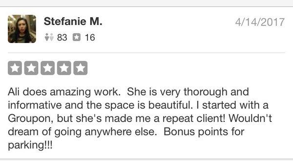 5 STAR  REVIEWS FOR Ali @ Clean Slate