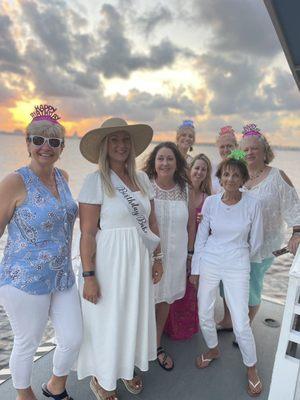 Celebrated a friend's birthday on the sunset cruise.