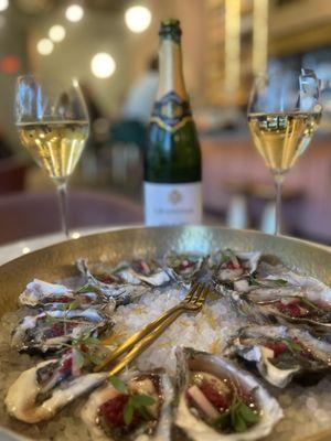 Oysters and champagne