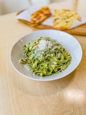 Favorite dish from Mastra - pesto fettuccine