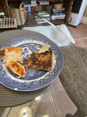 Burnt pizza