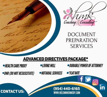 Advanced Directives documentation preparation.