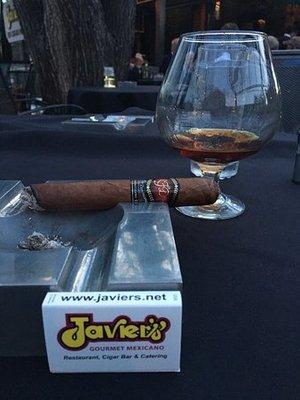 Drink and Cigar on patio