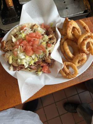 State fair pita and onion rings