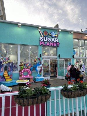 This is Sugar Planet, located on the board walk of Ocean City.