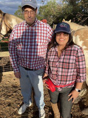 Me and my hubby doing horseback riding