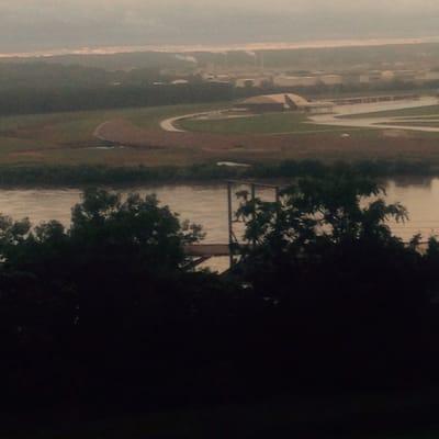 The river was quite high... Kaw Point