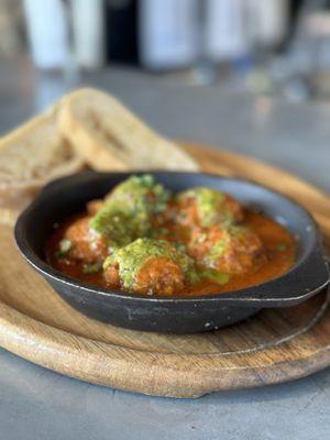 Eggplant meatballs .. I've ordered these over 10 times; absolutely delicious and so meaty!