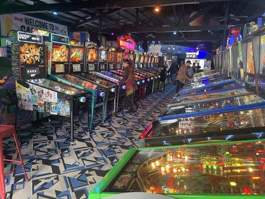 Over 30 pinball machines all in perfect order