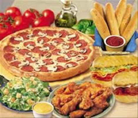 Fabulous pizza, subs, salads, lasagna, wing and breadstix! Something for everybody!