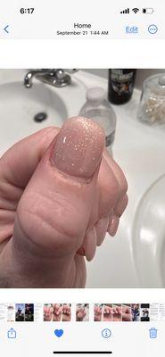 Damage to cuticles, Stick on nail shaping