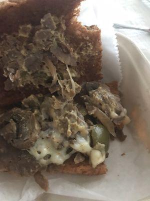 Firehouse Steak & Cheese with sautéed mushrooms