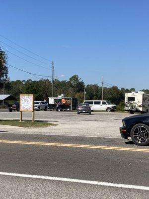 Food truck in a big lot