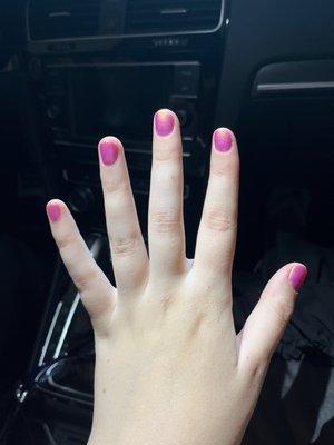 Pink nail polish