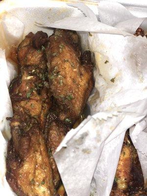 Honey lemon pepper wings