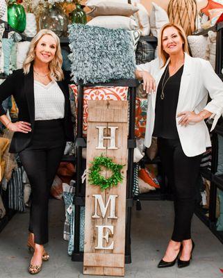 Lindsey Haas with her amazing home stager Kyndra in Lindsey's staging warehouse where they transform their clients home into money makers!