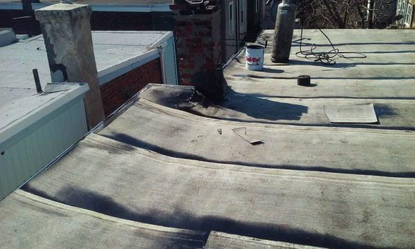 First picture sent to me after roof completed in March. No slag.