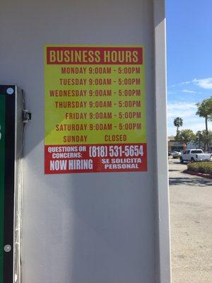 Business Hours