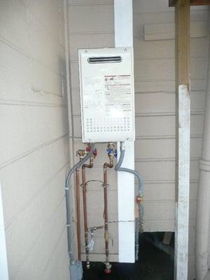 Noritz tankless water heater   installed by us