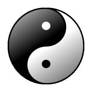 The yin yang symbol, which represents balance in life