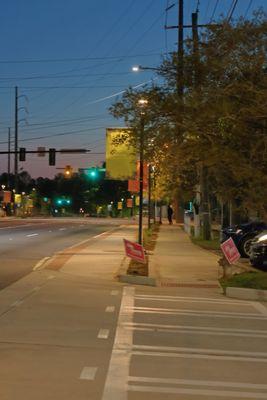 Sidewalk or the road of doraville  stations