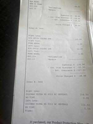 Copy of receipt