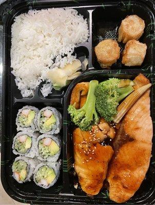 teriyaki salmon bento box