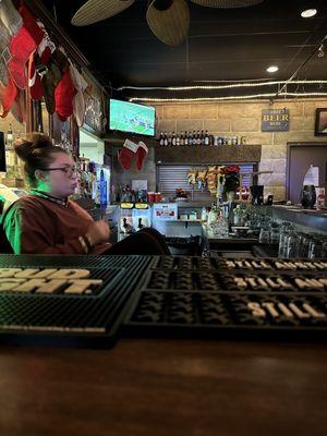 Sondra, our bartender