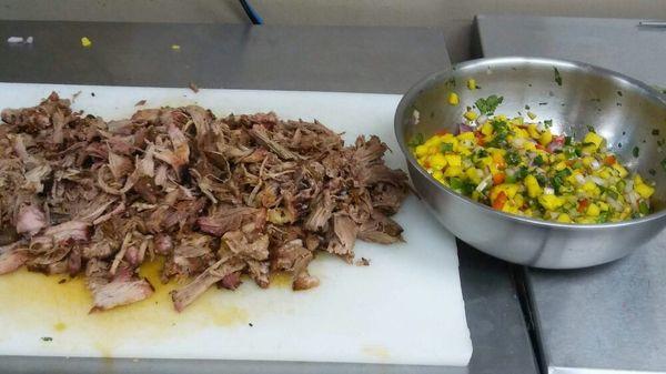 Pork carnitas.. With pineapple salsa