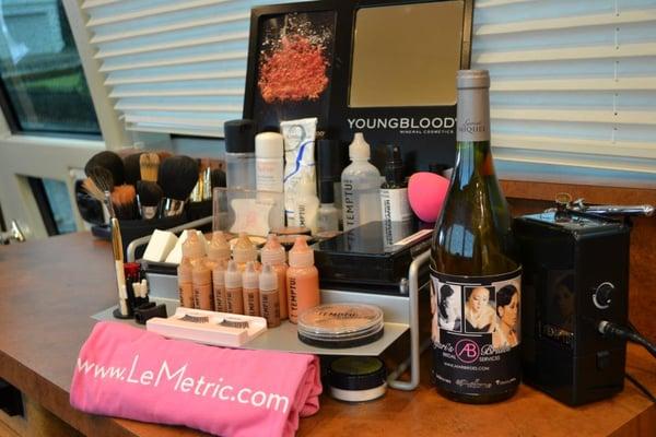 In the LeMetric mobile beauty studio.