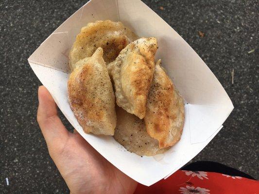 My first time eating pierogies! $5 for 6