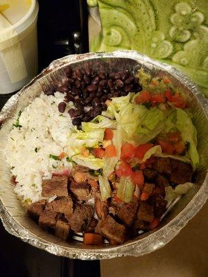 Mexican plate with cardboard "steak "