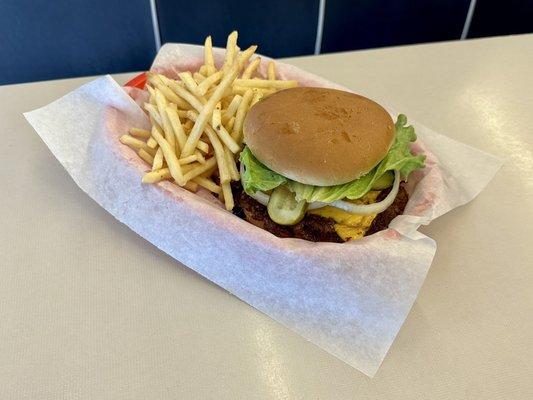 Double Steakburger Double Cheese & Fries