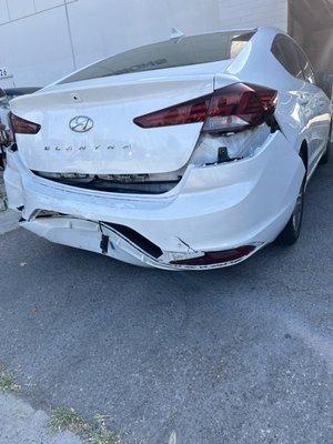 2019 Hyundai Elantra Rear Damage