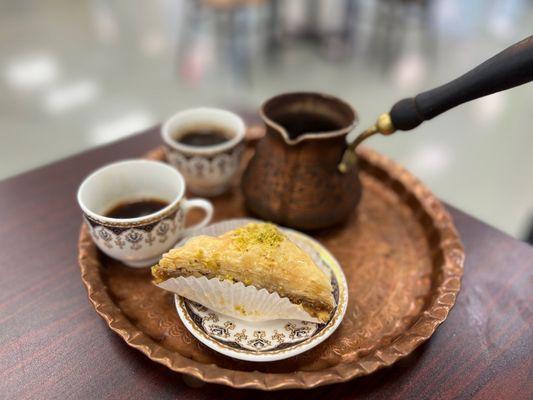 Mediterranean Coffee and Baklava