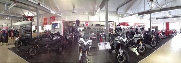 Ducati side of the showroom.