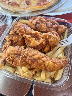 Mega chicken tenders and fresh cut fries