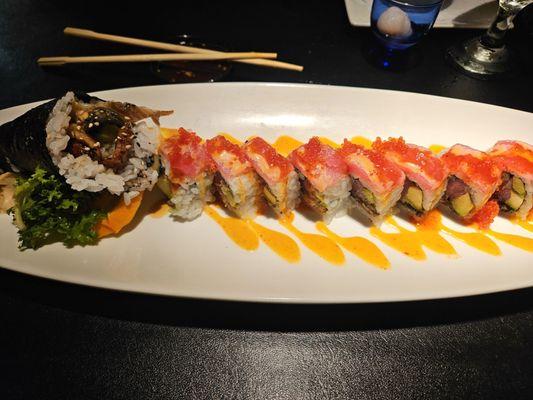 Eel roll and sexy red roll