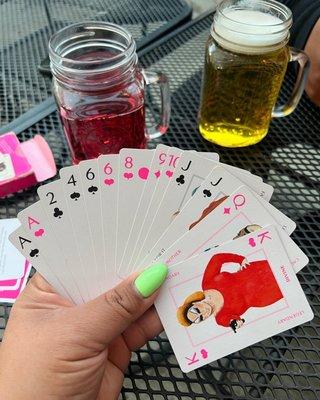 Cards and seltzer and beer