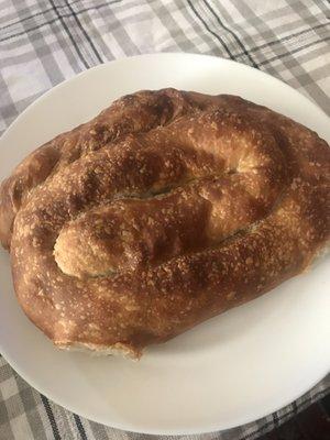 Burek (homemade filo dough filled with ground beef and onions)