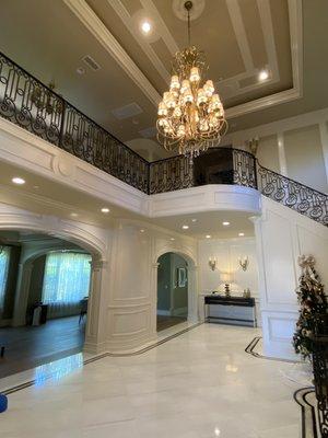 Arcadia, CA - Recessed Lights, Chandelier, LED from old to new.